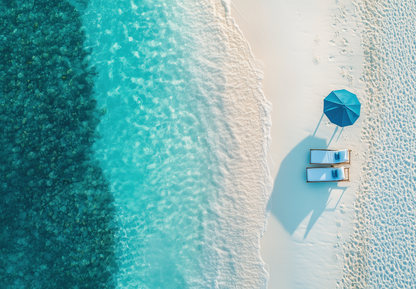 Strandruhe – Digitale Wandgestaltung mit Urlaubsgefühl