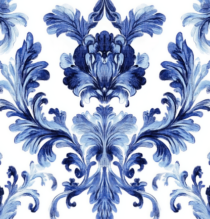 Château Bleu – Self-adhesive wallpaper in French ornamental style