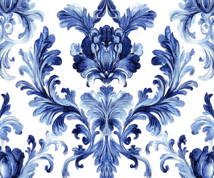 Château Bleu – Self-adhesive wallpaper in French ornamental style