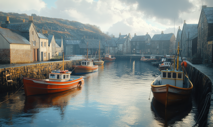 Harbour Haze – Selbstklebende Tapete im maritimen Cottage-Stil