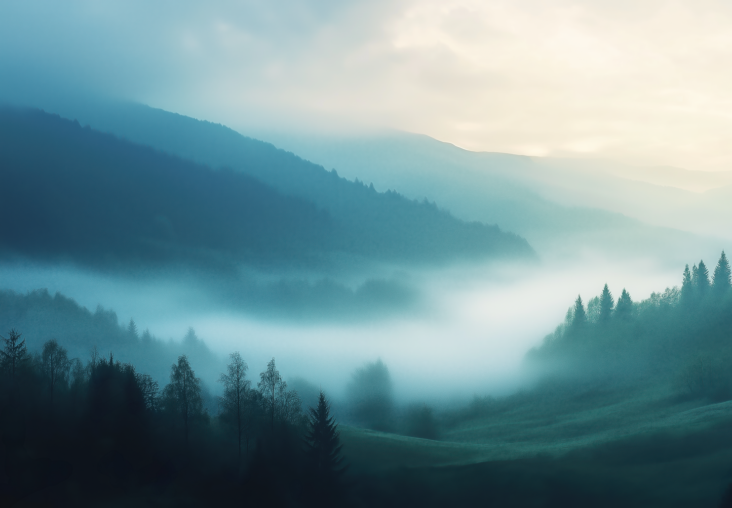 Valley of Silence – Selbstklebende Tapete | Wall of Nova