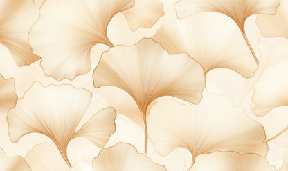 Ginkgo Glow – Selbstklebende Tapete | Wall of Nova