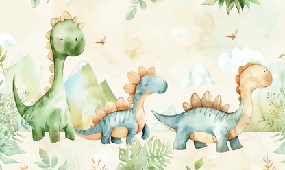Dino-Tapete Kinderzimmer – Selbstklebende Tapete | Wall of Nova