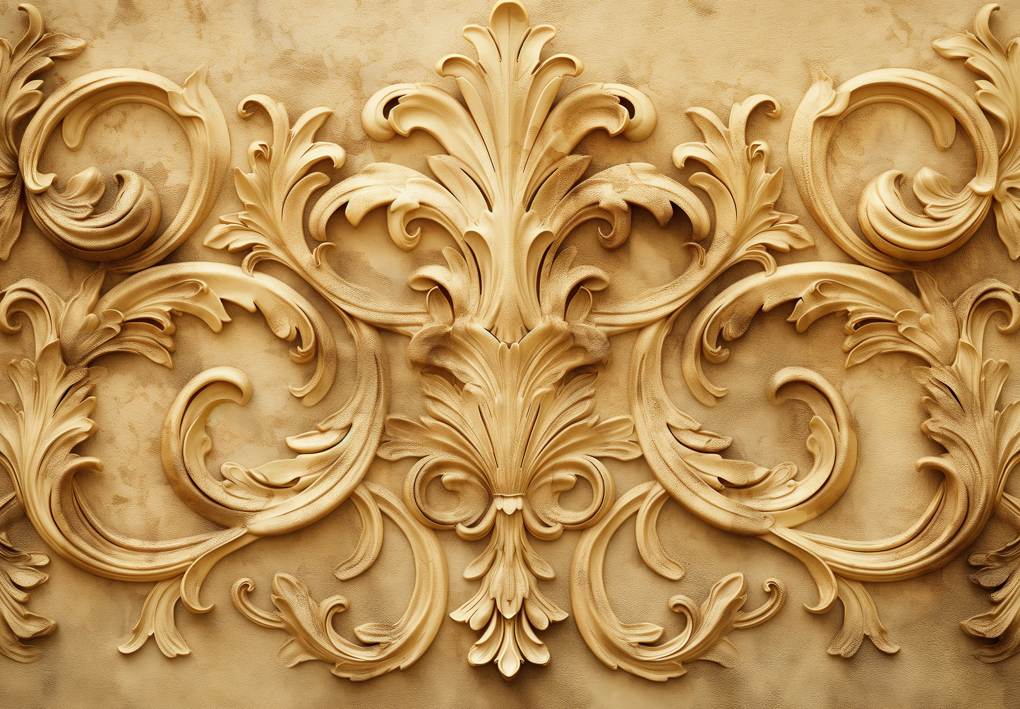 Luxustapete Barocco Oro – goldene Ornamente im Versailles-Stil – selbstklebend, für klassische Interieurs
