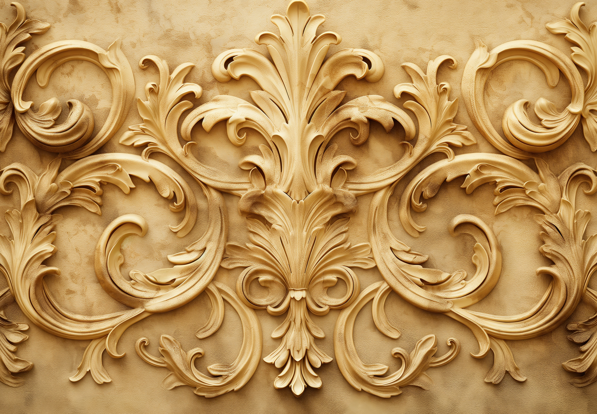 Luxustapete Barocco Oro – goldene Ornamente im Versailles-Stil – selbstklebend, für klassische Interieurs