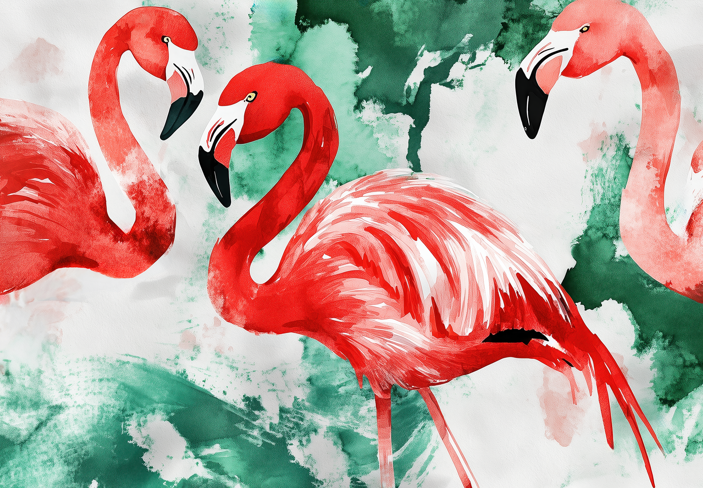 Flamingo Fiesta – Self-adhesive digital wallpaper with exotic flamingo motif