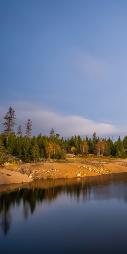 Naturidylle am See – Selbstklebende Vliestapete | Wall of Nova