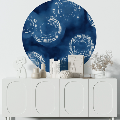 Wandsticker selbstklebend „Dot“ – Blaues abstraktes Kreisdesign | Wall of Nova