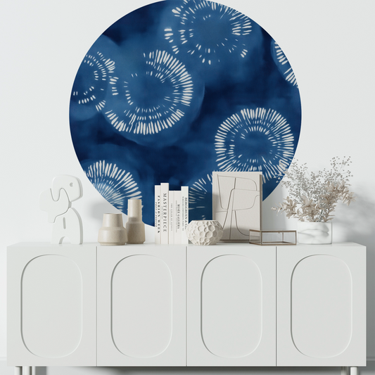 Wandsticker selbstklebend „Dot“ – Blaues abstraktes Kreisdesign | Wall of Nova