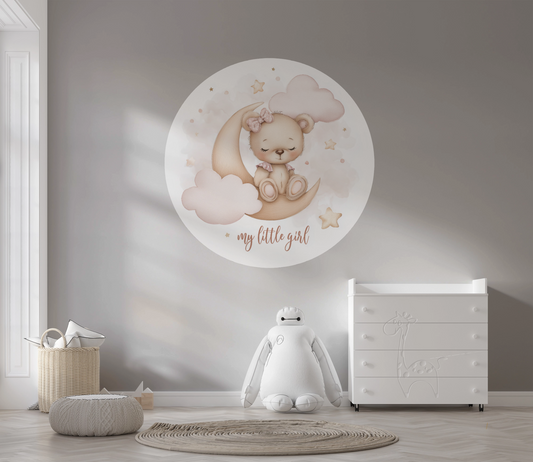 My Little Girl – Runder Wandsticker selbstklebend | Wall of Nova