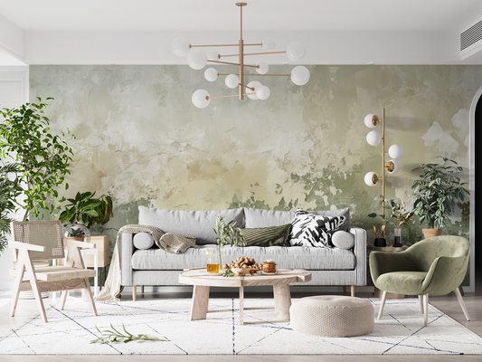 Entdecken Sie mit Tapete Terra Nebbia eine selbstklebende Digitaltapete in erdiger Putzstruktur. Ideal für moderne Räume, Spa-Bereiche & Boutique-Interiors.