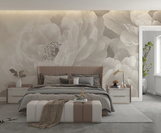 Flower poetry in sepia