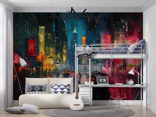 Neon Nights – Großstadtenergie als Wandkunst