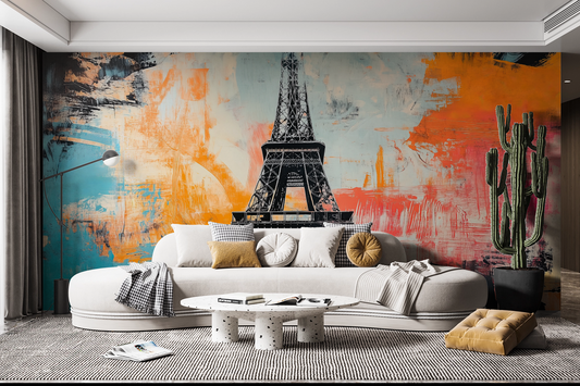 Paris Pop – Pop-Art Wandbild mit Eiffelturm-Motiv