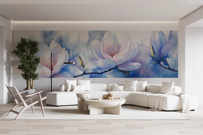 Magnolia Harmonie – Digitale Blütentapete im Aquarellstil