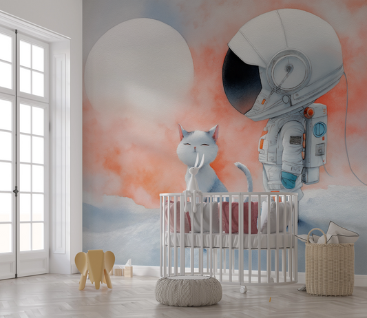 Traumreise mit Mondfreunden – Selbstklebende Tapete fürs Kinderzimmer