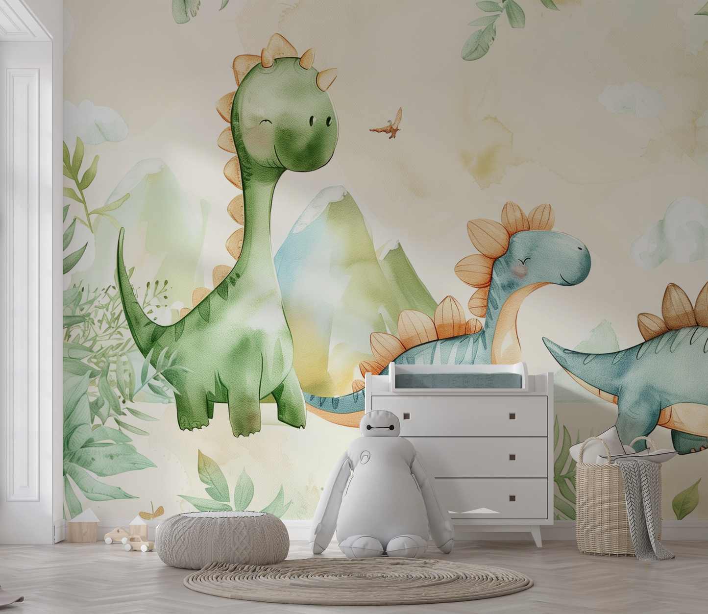 Dino-Tapete Kinderzimmer – Selbstklebende Tapete | Wall of Nova