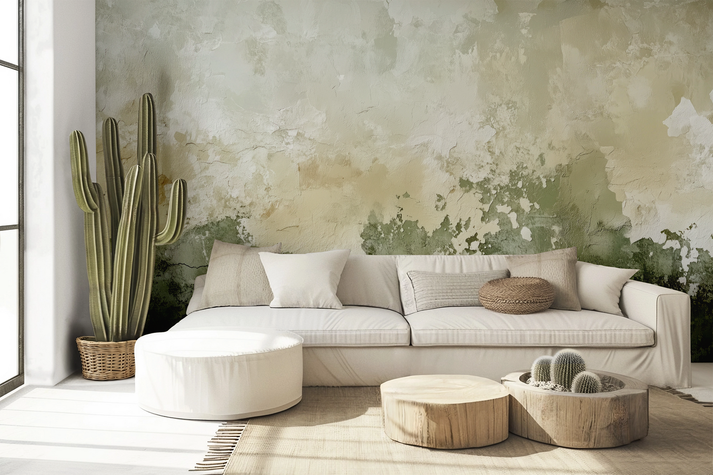 Entdecken Sie mit Tapete Terra Nebbia eine selbstklebende Digitaltapete in erdiger Putzstruktur. Ideal für moderne Räume, Spa-Bereiche & Boutique-Interiors.
