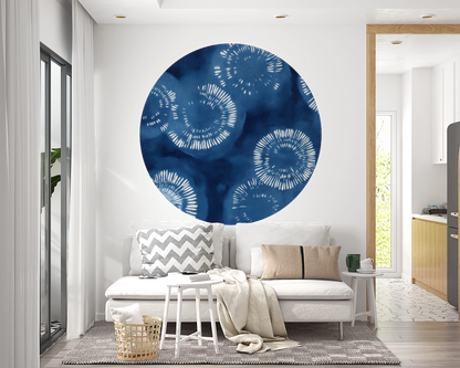 Wandsticker selbstklebend „Dot“ – Blaues abstraktes Kreisdesign | Wall of Nova