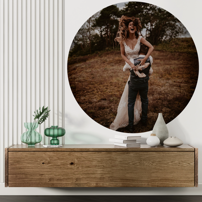 Nachhaltiger selbstklebender Wandsticker Ewiger Moment – Romantisches Paarmotiv ohne Kleister | Wall of Nova